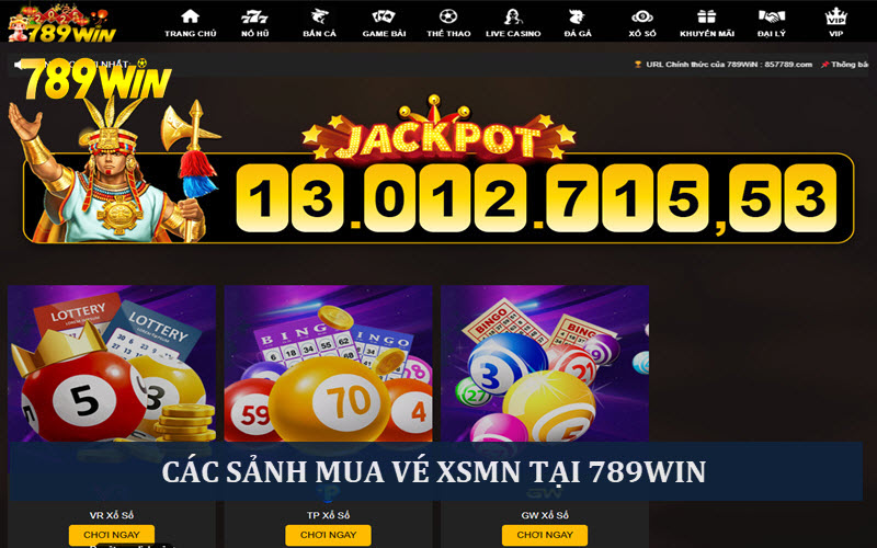 Các sảnh mua vé cược XSMN tại nhà cái 789win