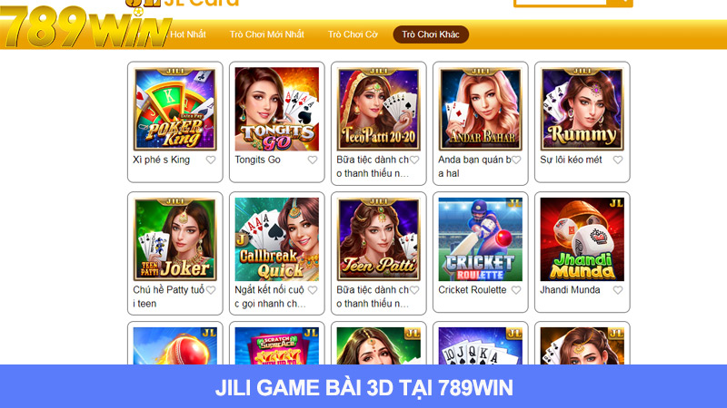 Thông tin game bài JILI tại 789win